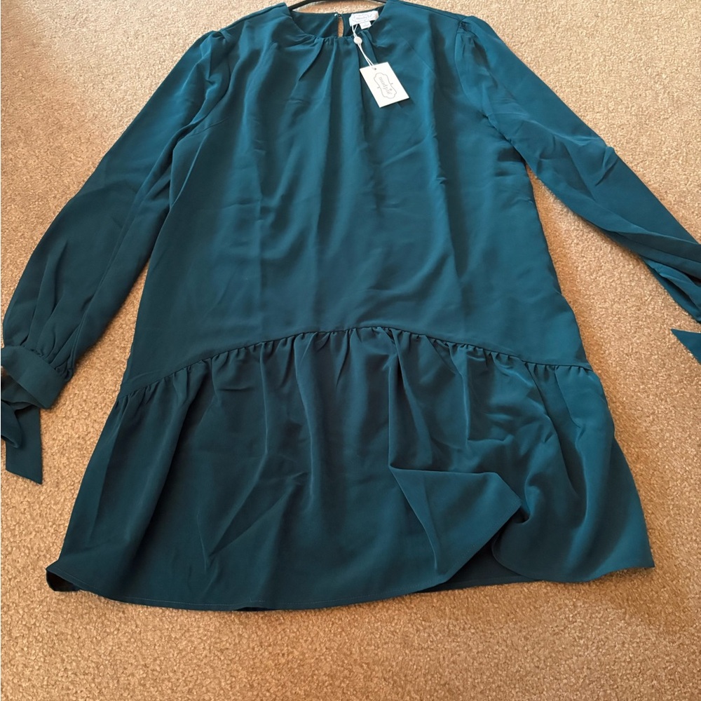 Mud Pie Teal Long Sleeve Dress